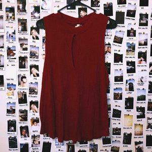 Orange cut-out shirt